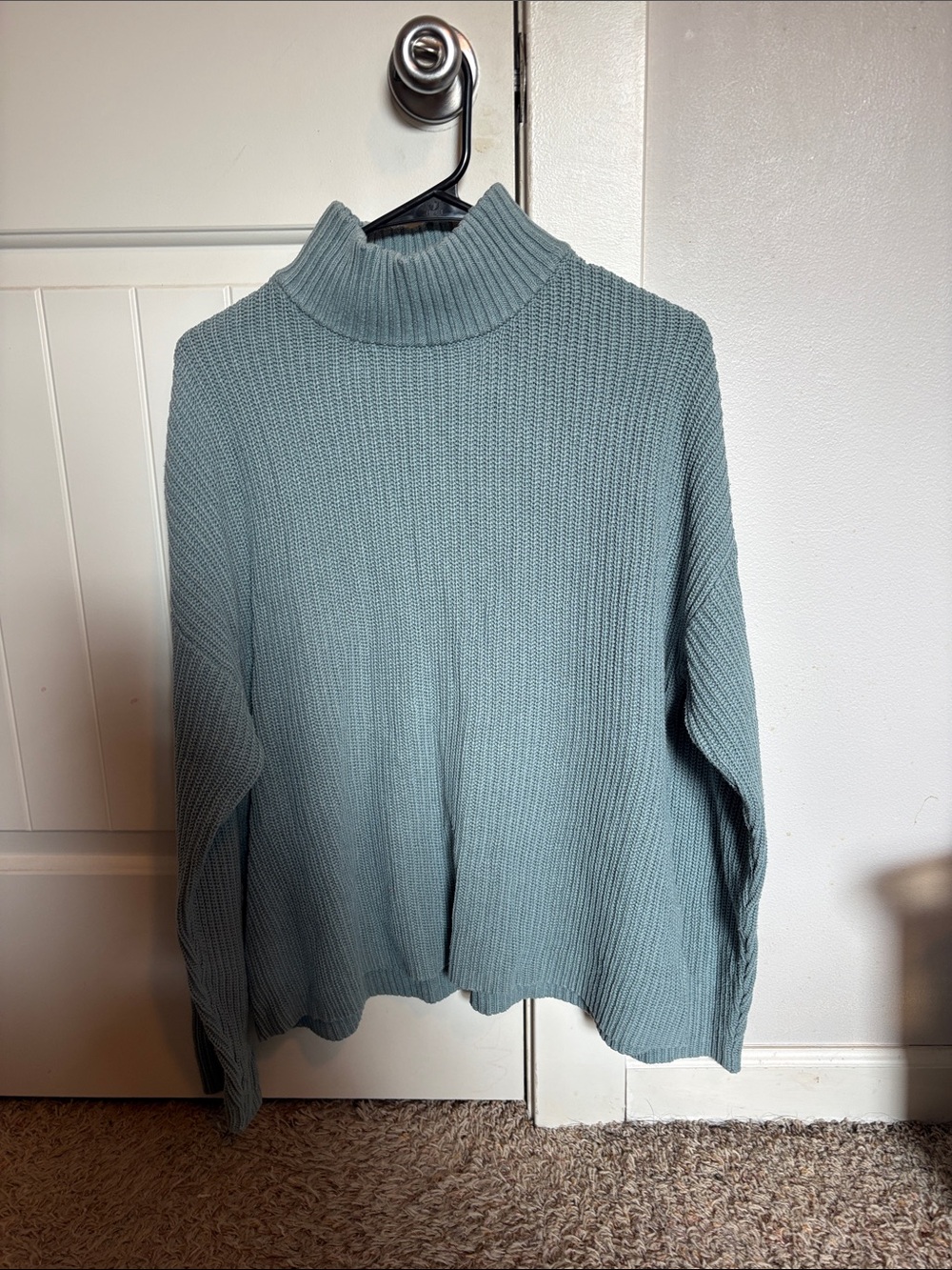 ZYIA Ribbed Turtleneck Sweater - Seafoam